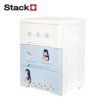 ตู้ลิ้นชัก 3 ชั้น STACKO LITTLE-P 37.6x31.7x53.1 ซม. สีฟ้า/ขาว_0