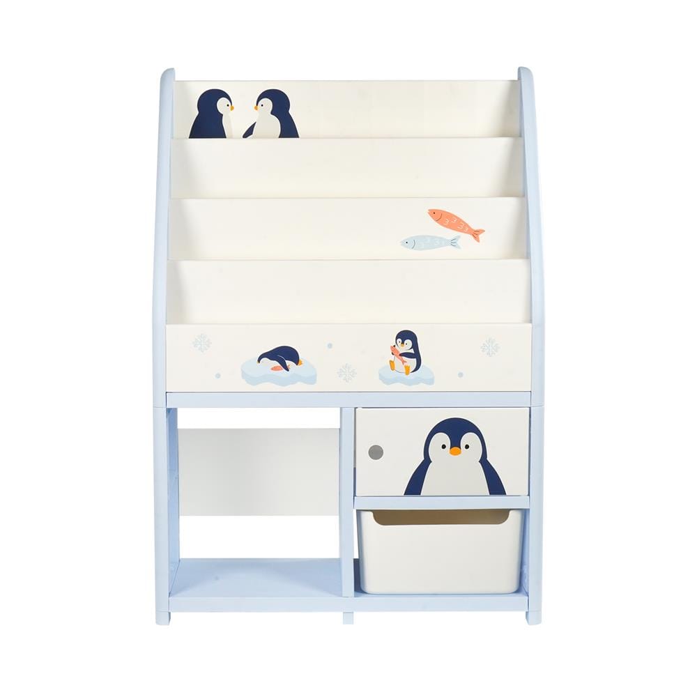 ชั้นวางหนังสือ STACKO LITTLE-P 65x26x93 ซม. สีฟ้า/ขาว