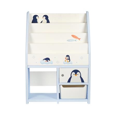 ชั้นวางหนังสือ STACKO LITTLE-P 65x26x93 ซม. สีฟ้า/ขาว_1
