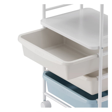 ชั้นวางของ 2 ชั้น 3 ลิ้นชัก STACKO LITTLE-P 45.2x31x78.4 ซม. สีขาว/ฟ้า_3