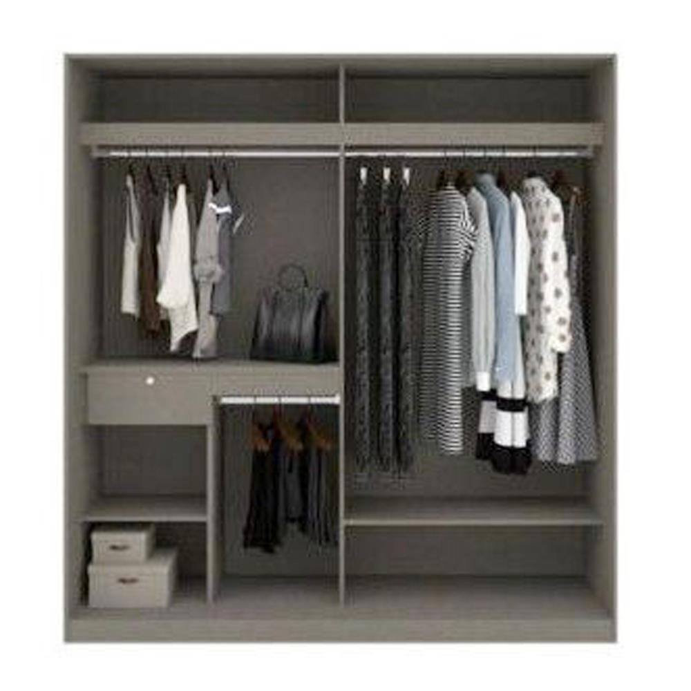 ตู้เสื้อผ้าบานเลื่อน KONCEPT BLOX 19222866 200 ซม. สีขาว