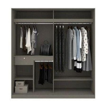 ตู้เสื้อผ้าบานเลื่อน KONCEPT BLOX 19222865 200 ซม. สีน้ำตาล_1