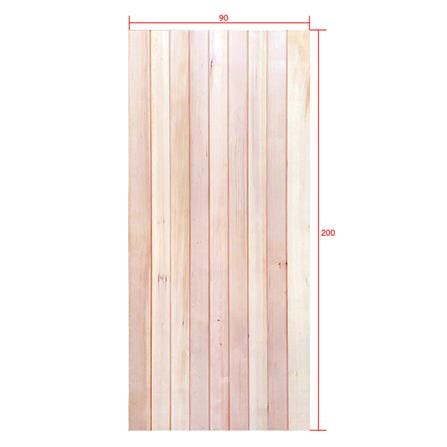 ประตูไม้เฮมล็อกเฟอร์ ไม่เจาะลูกบิด D2D ECO PINE-802 90x200 ซม. สีธรรมชาติ_4