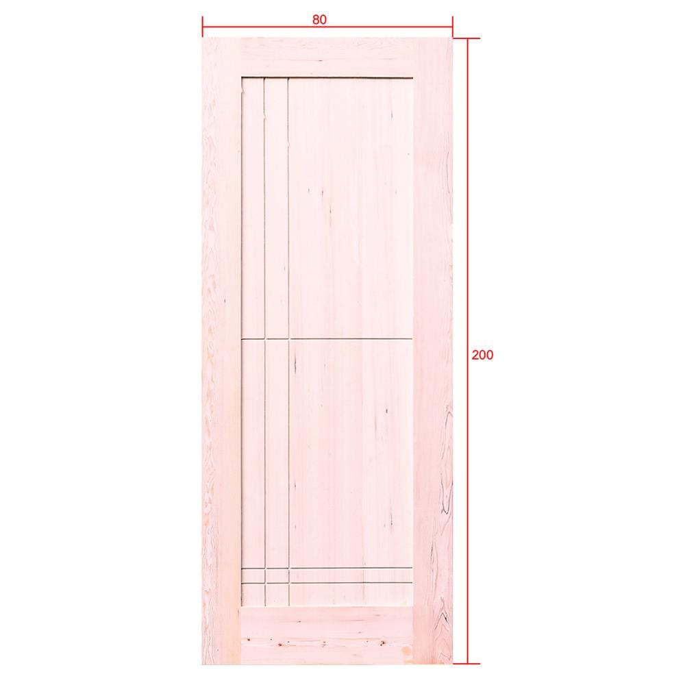 ประตูไม้เฮมล็อกเฟอร์ ไม่เจาะลูกบิด D2D ECO PINE-037 80x200 ซม. สีธรรมชาติ