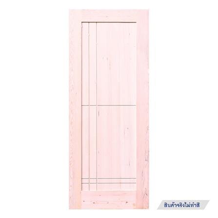 ประตูไม้เฮมล็อกเฟอร์ ไม่เจาะลูกบิด D2D ECO PINE-037 80x200 ซม. สีธรรมชาติ_0