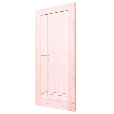 ประตูไม้เฮมล็อกเฟอร์ ไม่เจาะลูกบิด D2D ECO PINE-037 80x200 ซม. สีธรรมชาติ_1