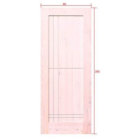ประตูไม้เฮมล็อกเฟอร์ ไม่เจาะลูกบิด D2D ECO PINE-037 80x200 ซม. สีธรรมชาติ_4