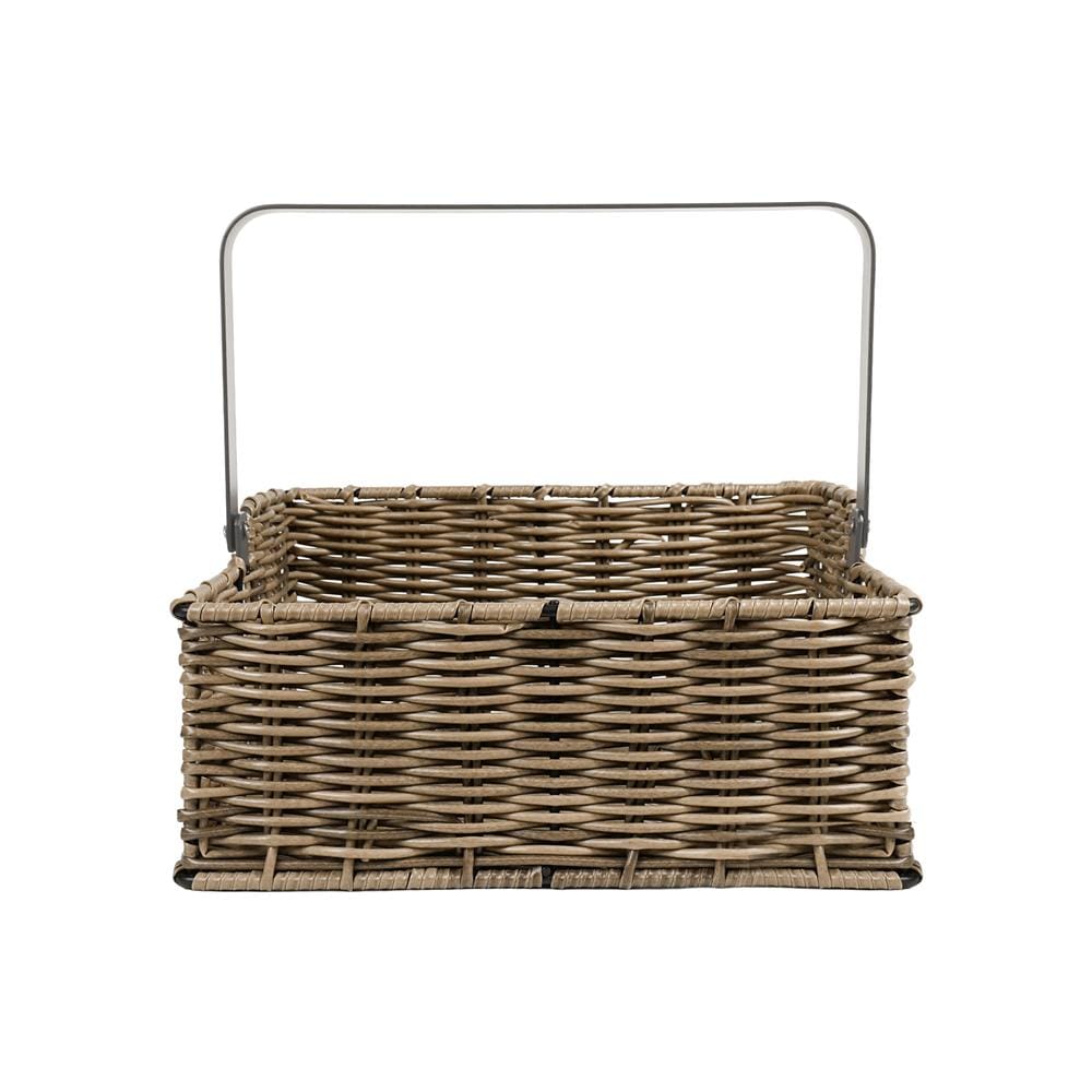ตะกร้าหวายเทียมทรงสี่เหลี่ยมมีหูหิ้ว KECH HAZEL 26.3x26.3x24.5 ซม.