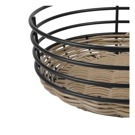ตะกร้าหวายเทียมทรงกลมเตี้ย KECH HAZEL 22x22x8.3 ซม._3