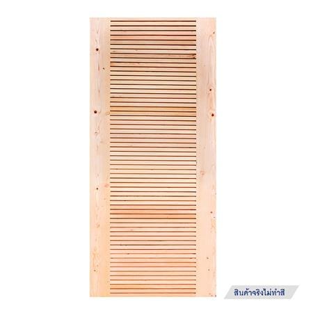 ประตูไม้เฮมล็อกเฟอร์ ไม่เจาะลูกบิด D2D ECO PINE-068 90x200 ซม. สีธรรมชาติ_0