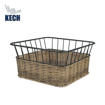 ตะกร้าหวายเทียมทรงสี่เหลี่ยมจัตุรัส KECH HAZEL 26.7x26.7x13.8 ซม.