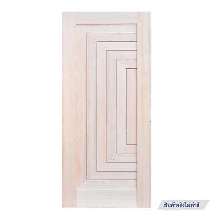 ประตูไม้เฮมล็อกเฟอร์ ไม่เจาะลูกบิด D2D-312 90x200 ซม. สีธรรมชาติ_0
