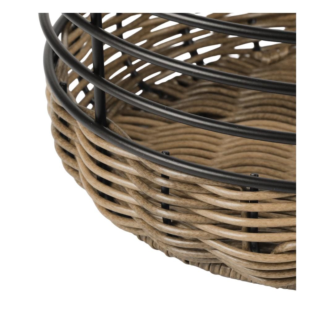 ตะกร้าหวายเทียมทรงกลมสูง KECH HAZEL 25x25x15 ซม.