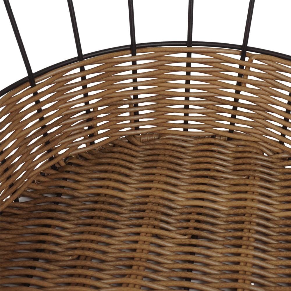 ตะกร้าหวายเทียมทรงกลม KECH HAZEL 30.6x30.6x12.5 ซม.