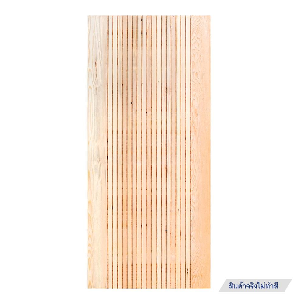ประตูไม้เฮมล็อกเฟอร์ ไม่เจาะลูกบิด D2D ECO PINE-064 90x200 ซม. สีธรรมชาติ
