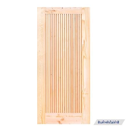 ประตูไม้เฮมล็อกเฟอร์ ไม่เจาะลูกบิด D2D ECO PINE-065 90x200 ซม. สีธรรมชาติ_0