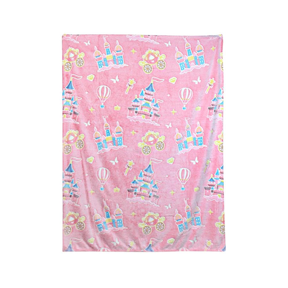 ผ้าห่มเรืองแสง SNAZZ CASTLE 50x60 นิ้ว สี PINK