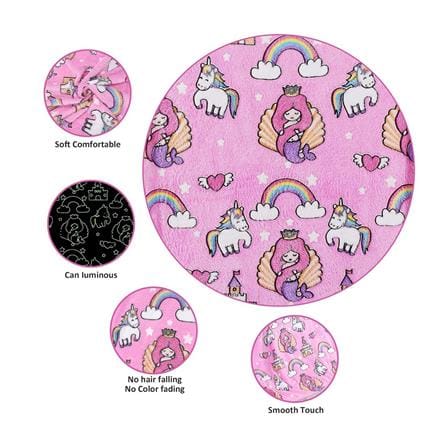 ผ้าห่มเรืองแสง SNAZZ UNICORN 50x60 นิ้ว สี PINK_11