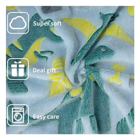 ผ้าห่มเรืองแสง SNAZZ DINO 50x60 นิ้ว สี SKY BLUE_9