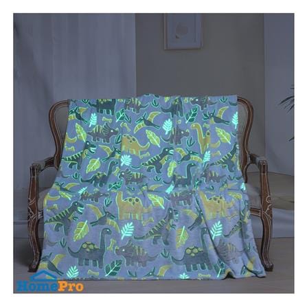 ผ้าห่มเรืองแสง SNAZZ DINO 50x60 นิ้ว สี SKY BLUE_6
