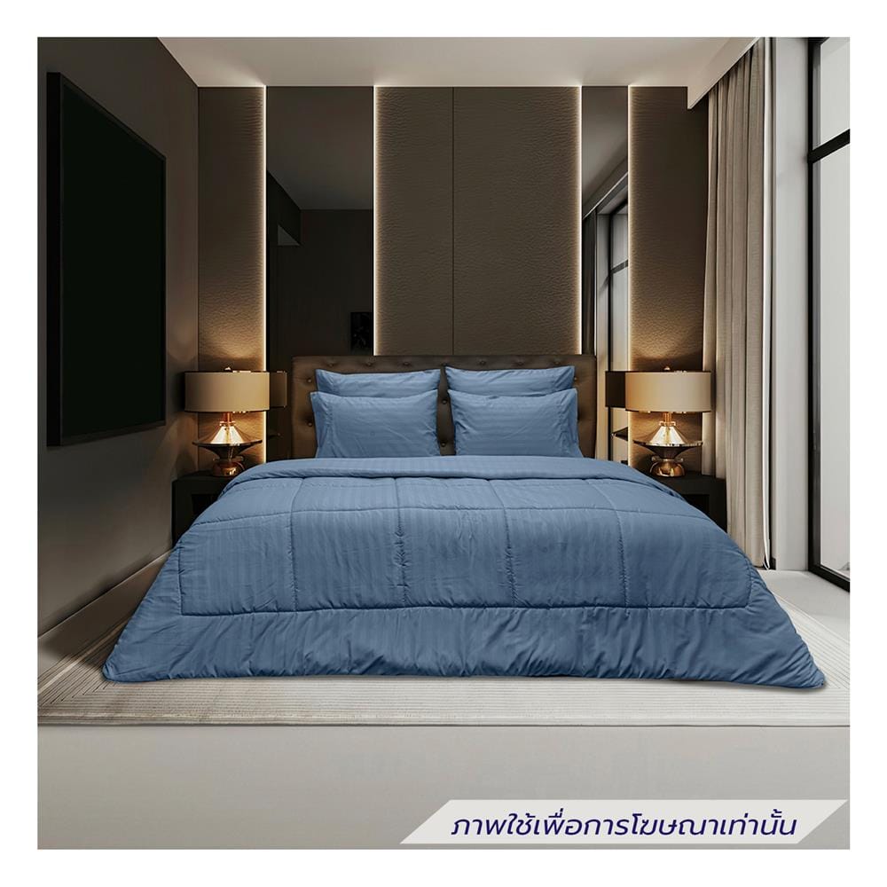 ชุดผ้าปูที่นอน 6 ฟุต (ชุด 5 ชิ้น) PICASSO CLASSIC IRIS SEA BLUE