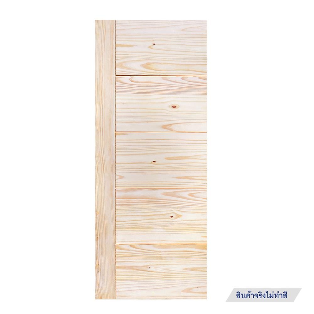ประตูไม้สนนิวซีแลนด์ ไม่เจาะลูกบิด D2D ECO PINE-805 80x200 ซม. สีธรรมชาติ