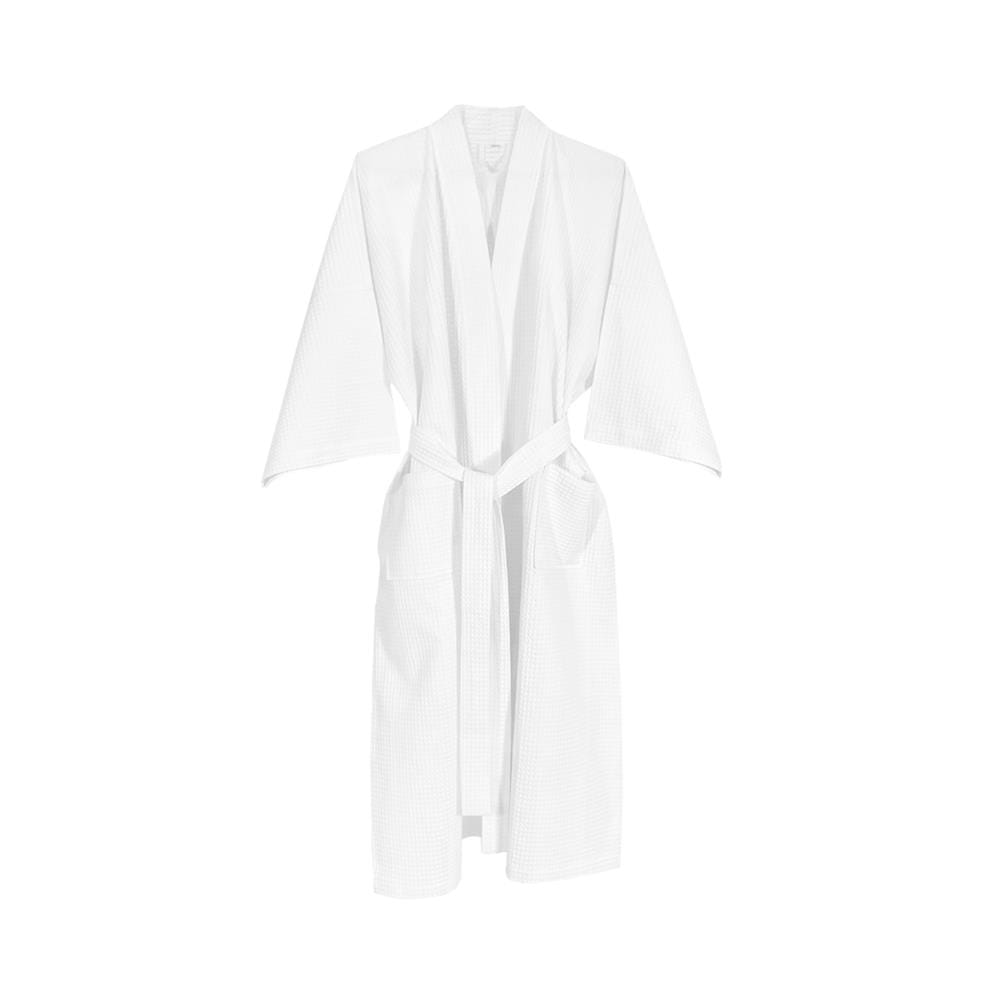 ชุดคลุมอาบน้ำ HOME LIVING STYLE WAFFLE SIZE L สี WHITE