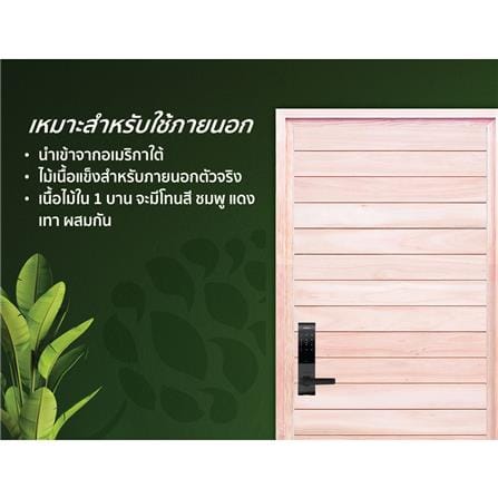 ประตูไม้เรดแกรนด์ดิส ไม่เจาะลูกบิด D2D-801 80x200 ซม. สีธรรมชาติ_3