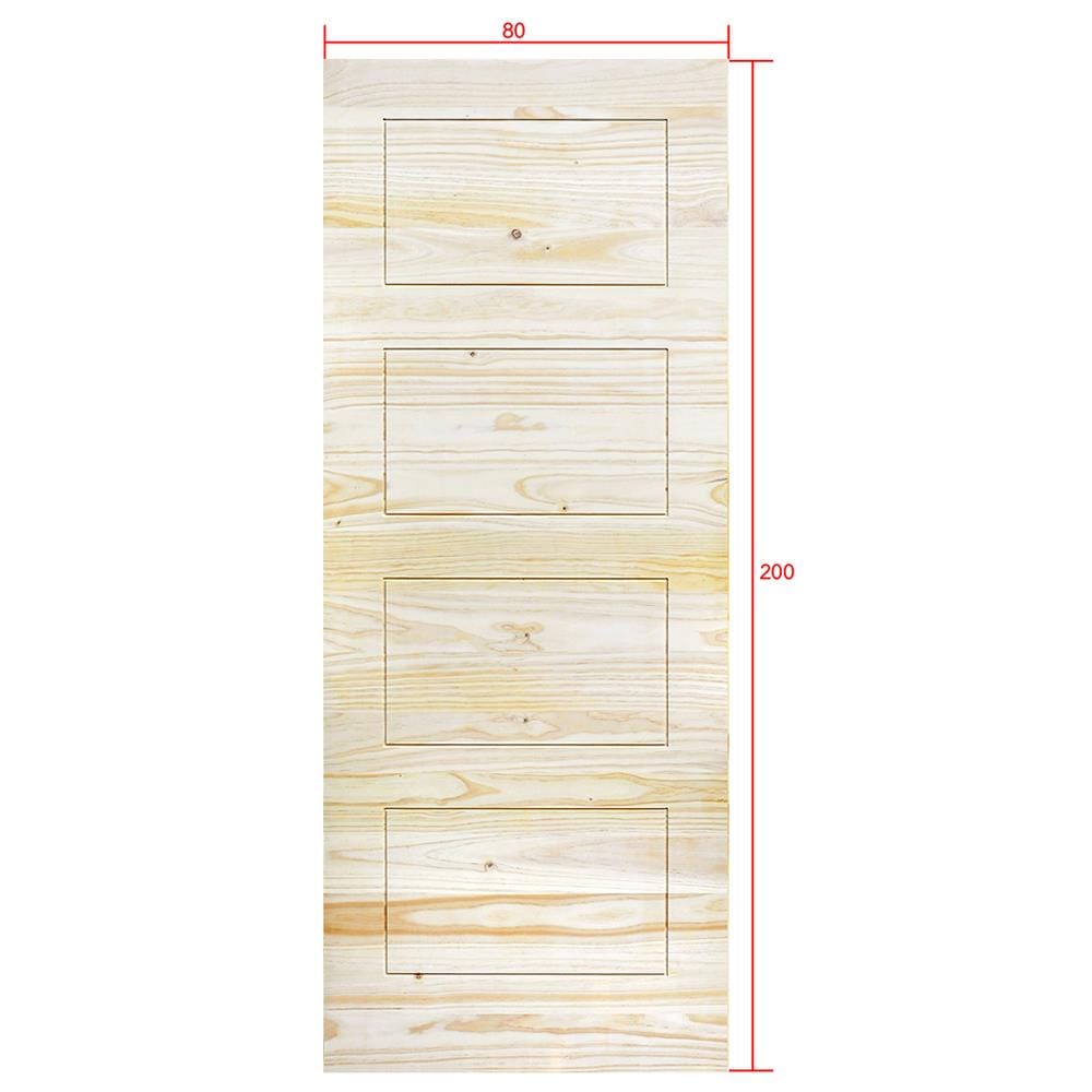 ประตูไม้สนนิวซีแลนด์ ไม่เจาะลูกบิด D2D ECO PINE-811 80x200 ซม. สีธรรมชาติ