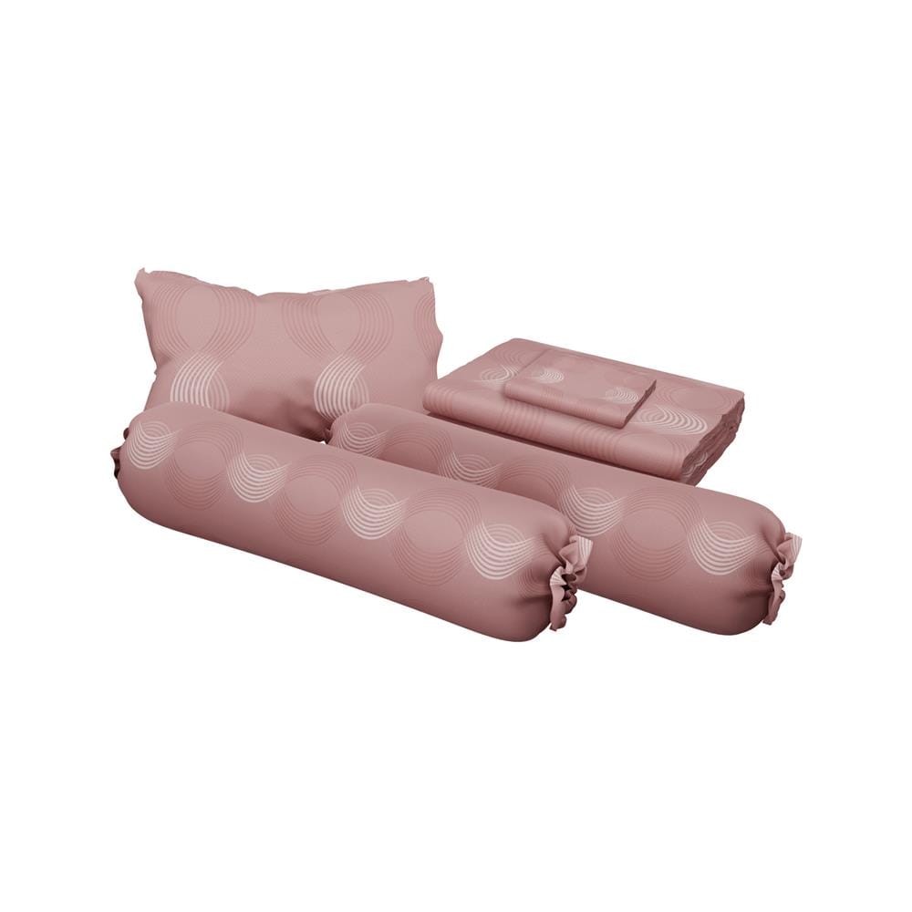 ชุดผ้าปูที่นอน 6 ฟุต (ชุด 6 ชิ้น) SATIN PLUS LUCKY ME LUCKY MORE LK072