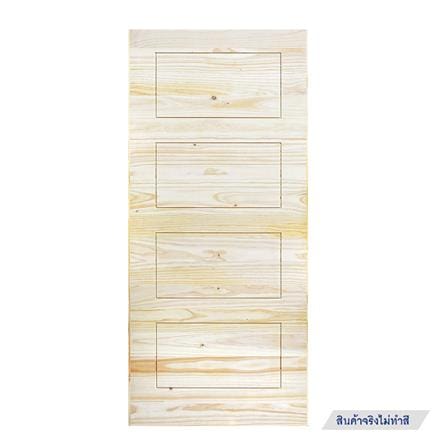 ประตูไม้สนนิวซีแลนด์ D2D ECO PINE-811 90x200 ซม. สีธรรมชาติ ไม่เจาะลูกบิด_0
