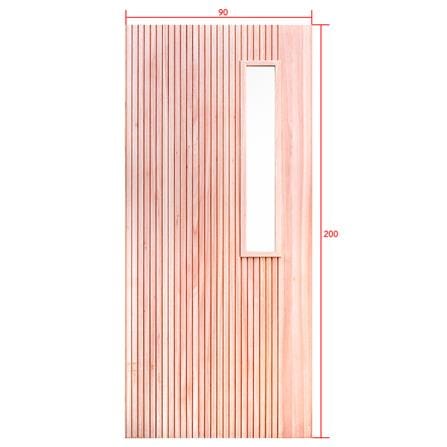 ประตูไม้เรดแกรนด์ดิส ไม่เจาะลูกบิด D2D D2D-914 90x200 ซม. สีธรรมชาติ_4