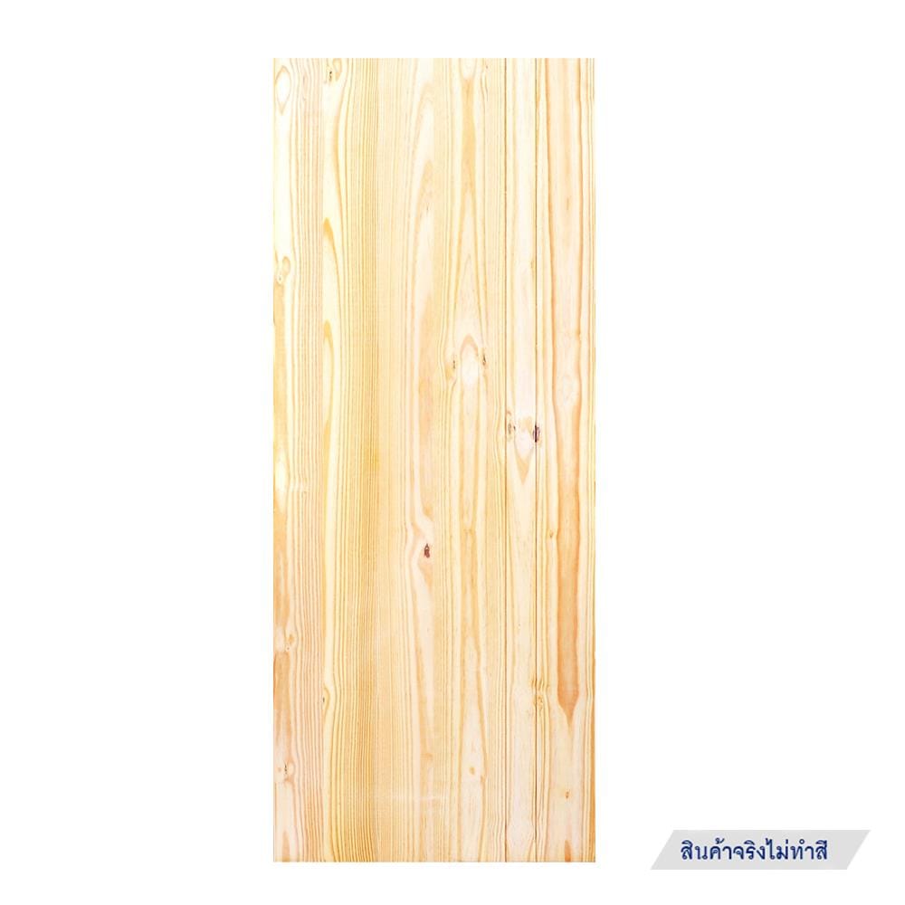 ประตูไม้สนนิวซีแลนด์ ไม่เจาะลูกบิด D2D ECO PINE-812 80x200 ซม. สีธรรมชาติ