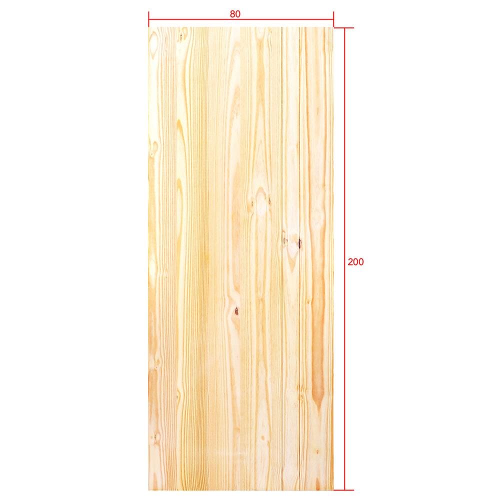 ประตูไม้สนนิวซีแลนด์ ไม่เจาะลูกบิด D2D ECO PINE-812 80x200 ซม. สีธรรมชาติ