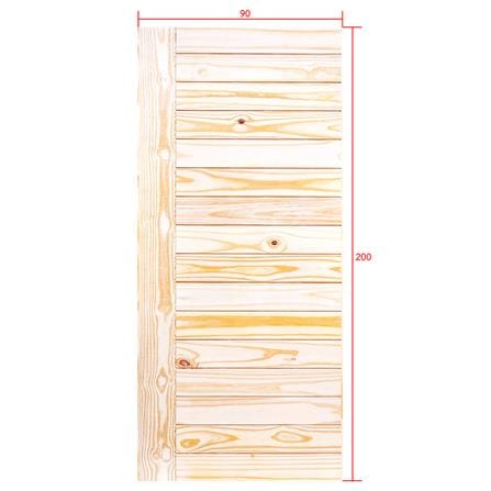 ประตูไม้สนนิวซีแลนด์ D2D ECO PINE-814 90x200 ซม. สีธรรมชาติ ไม่เจาะลูกบิด_4