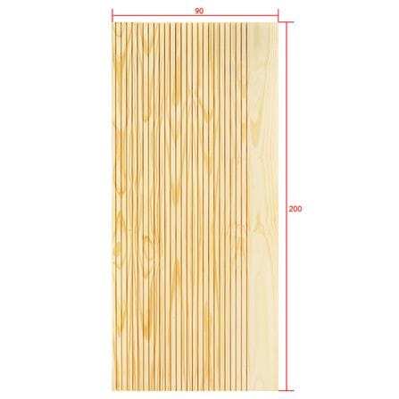 ประตูไม้สนนิวซีแลนด์ ไม่เจาะลูกบิด D2D D2D-910 90x200 ซม. สีธรรมชาติ_4