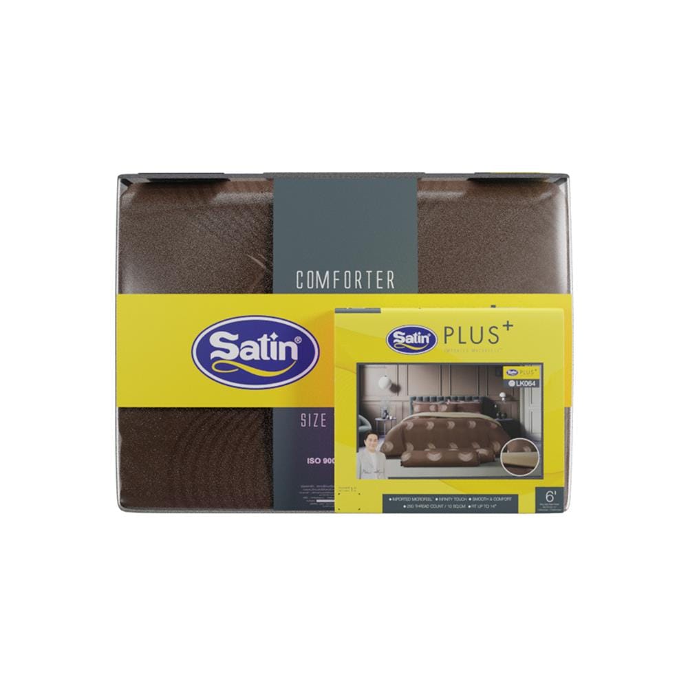 ชุดผ้าปูที่นอน 6 ฟุต (ชุด 6 ชิ้น) SATIN PLUS LUCKY ME LUCKY MORE LK064