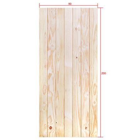 ประตูไม้สนนิวซีแลนด์ D2D ECO PINE-802 90x200 ซม. สีธรรมชาติ ไม่เจาะลูกบิด_4