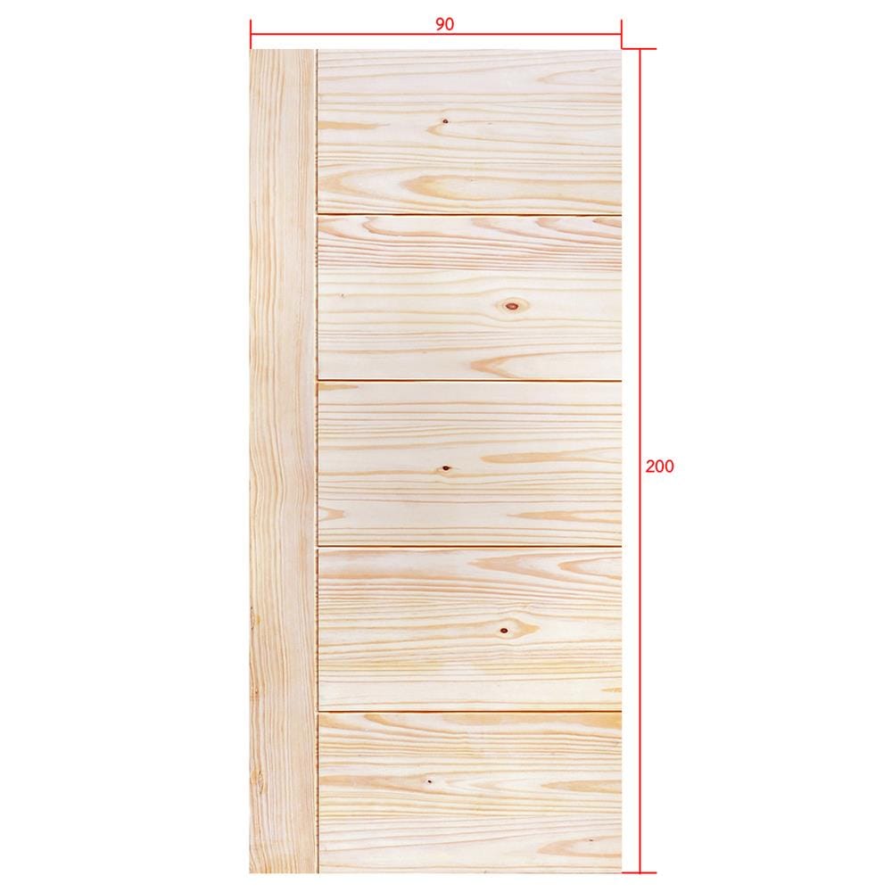 ประตูไม้สนนิวซีแลนด์ D2D ECO PINE-805 90x200 ซม. สีธรรมชาติ ไม่เจาะลูกบิด