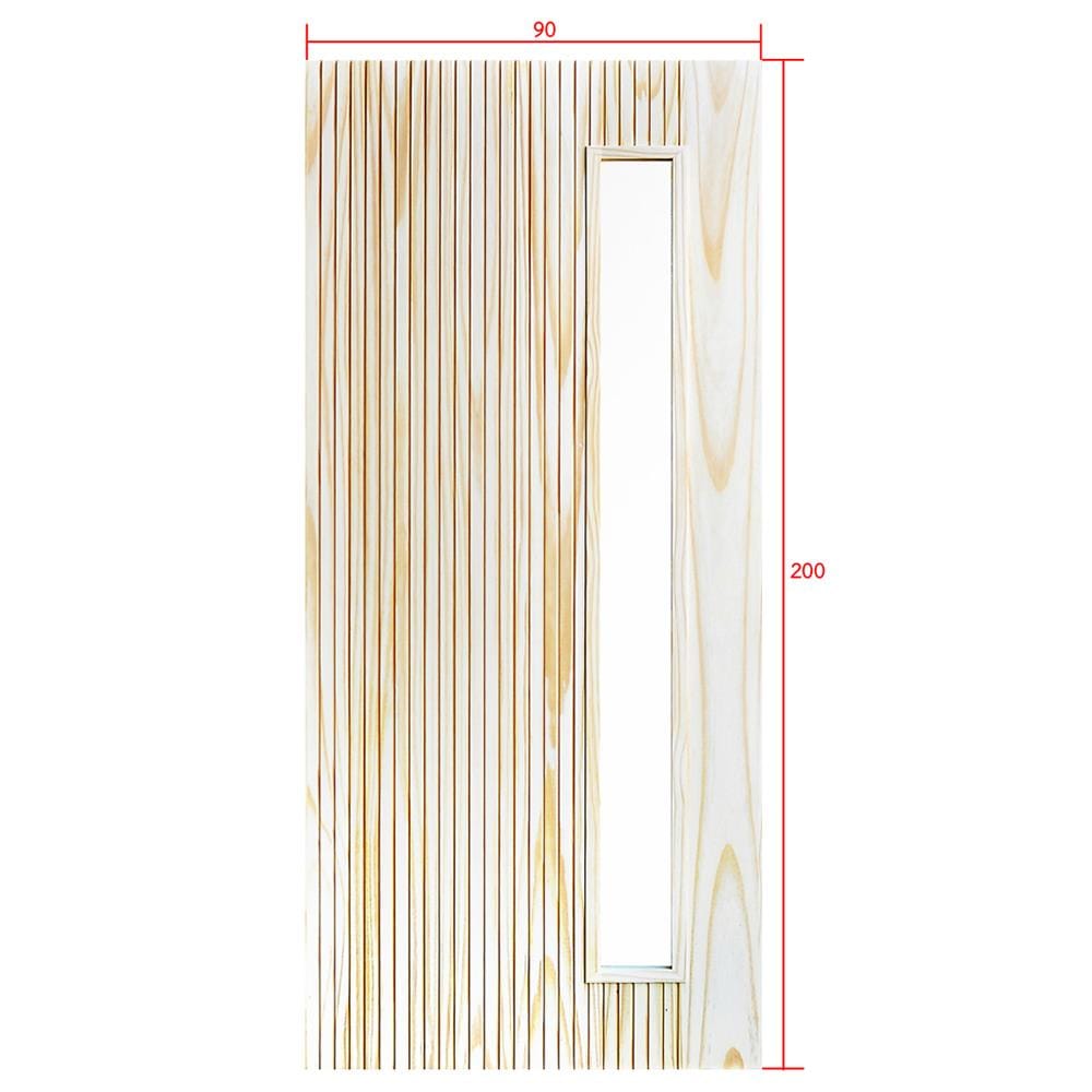 ประตูไม้สนนิวซีแลนด์ ไม่เจาะลูกบิด D2D D2D-912 90x200 ซม. สีธรรมชาติ