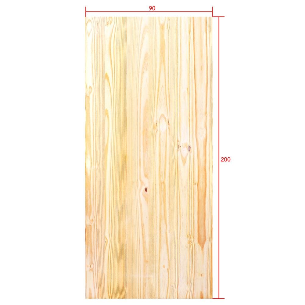 ประตูไม้สนนิวซีแลนด์ D2D ECO PINE-812 90x200 ซม. สีธรรมชาติ ไม่เจาะลูกบิด