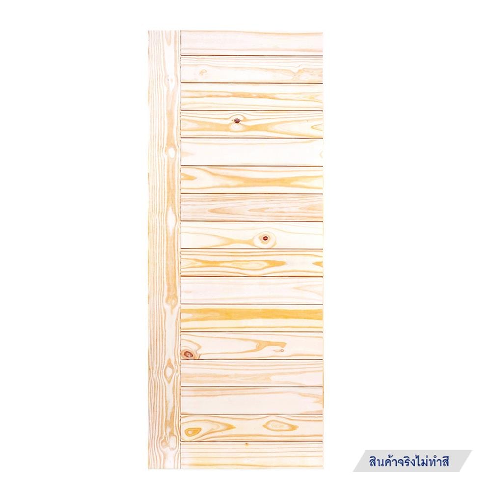 ประตูไม้สนนิวซีแลนด์ ไม่เจาะลูกบิด D2D ECO PINE-814 80x200 ซม. สีธรรมชาติ