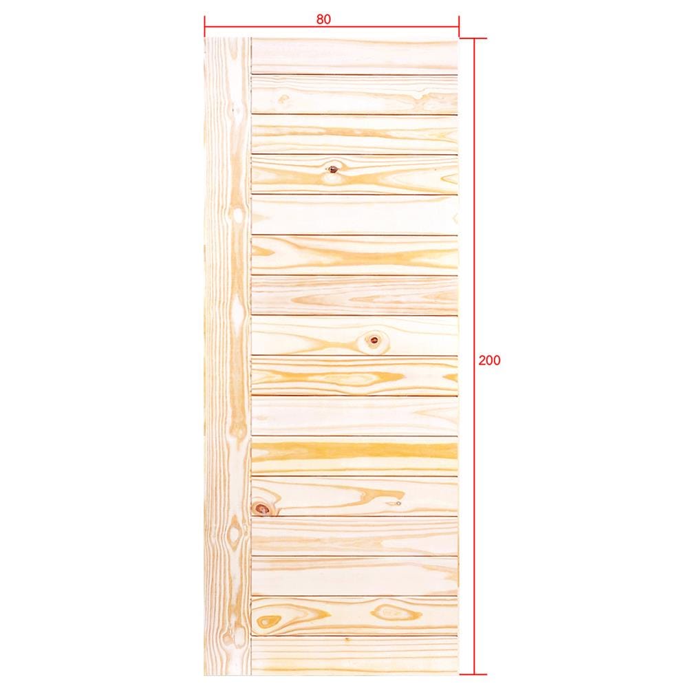 ประตูไม้สนนิวซีแลนด์ ไม่เจาะลูกบิด D2D ECO PINE-814 80x200 ซม. สีธรรมชาติ