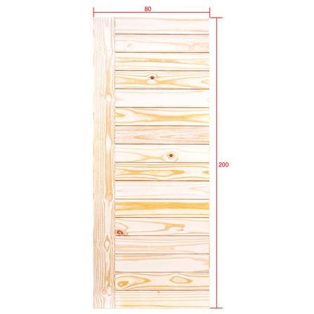 ประตูไม้สนนิวซีแลนด์ ไม่เจาะลูกบิด D2D ECO PINE-814 80x200 ซม. สีธรรมชาติ_4