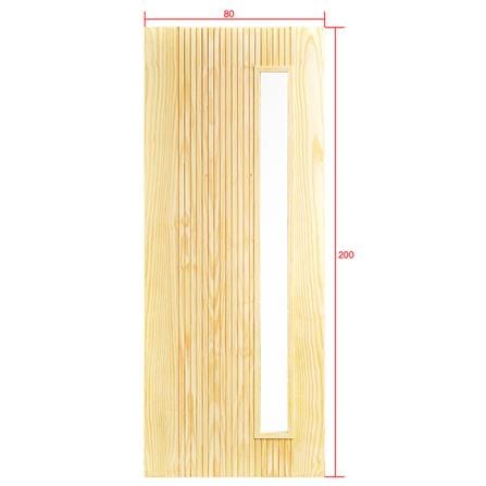 ประตูไม้สนนิวซีแลนด์ ไม่เจาะลูกบิด D2D-913 80x200 ซม. สีธรรมชาติ_4