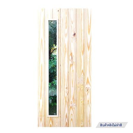 ประตูไม้สนนิวซีแลนด์ D2D ECO PINE-813 90x200 ซม. สีธรรมชาติ ไม่เจาะลูกบิด_0