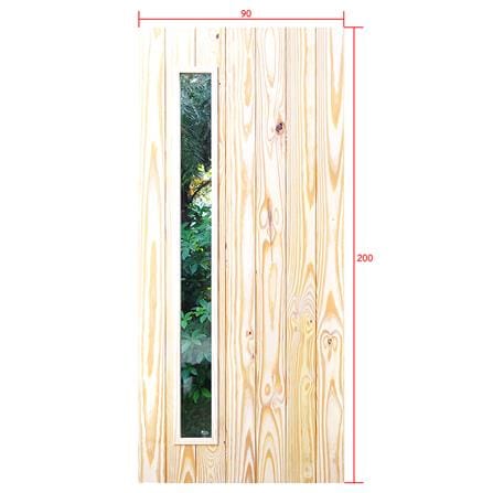 ประตูไม้สนนิวซีแลนด์ D2D ECO PINE-813 90x200 ซม. สีธรรมชาติ ไม่เจาะลูกบิด_4