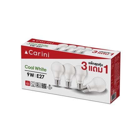 หลอด LED CARINI A60 ECOLIFE2 9 วัตต์ COOL WHITE E27 (แพ็ก 4 ชิ้น)_2