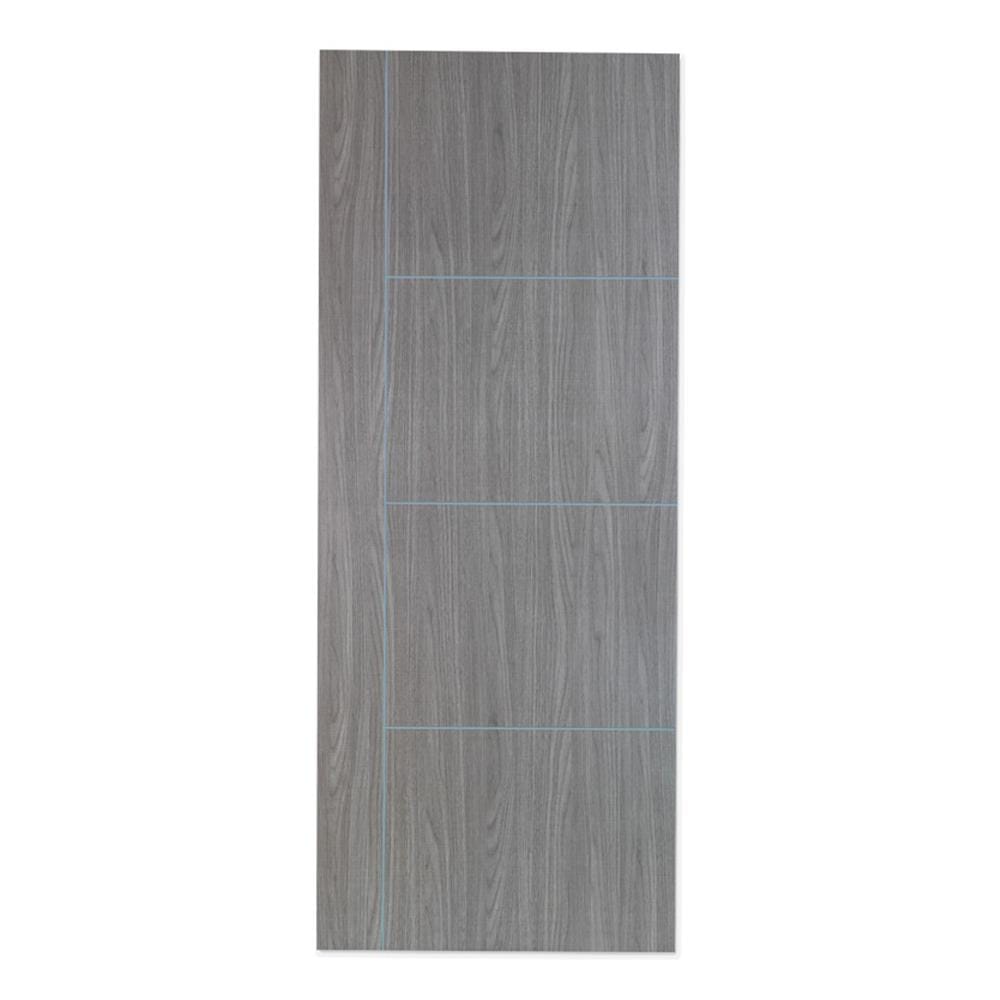 ประตูภายในเมลามีน ไม่เจาะลูกบิด METRO MD556 90x200 ซม. เซาะร่อง สี COMBI GREY