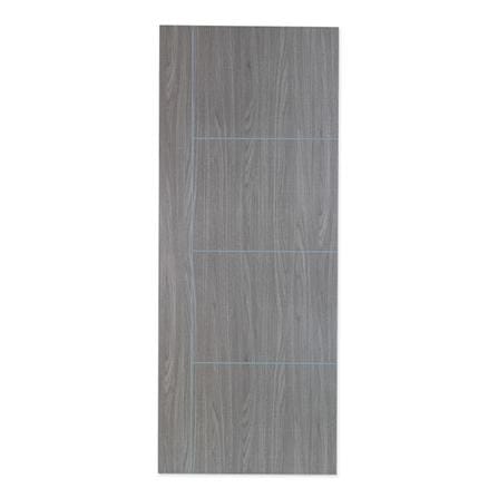 ประตูภายในเมลามีน ไม่เจาะลูกบิด METRO MD556 90x200 ซม. เซาะร่อง สี COMBI GREY